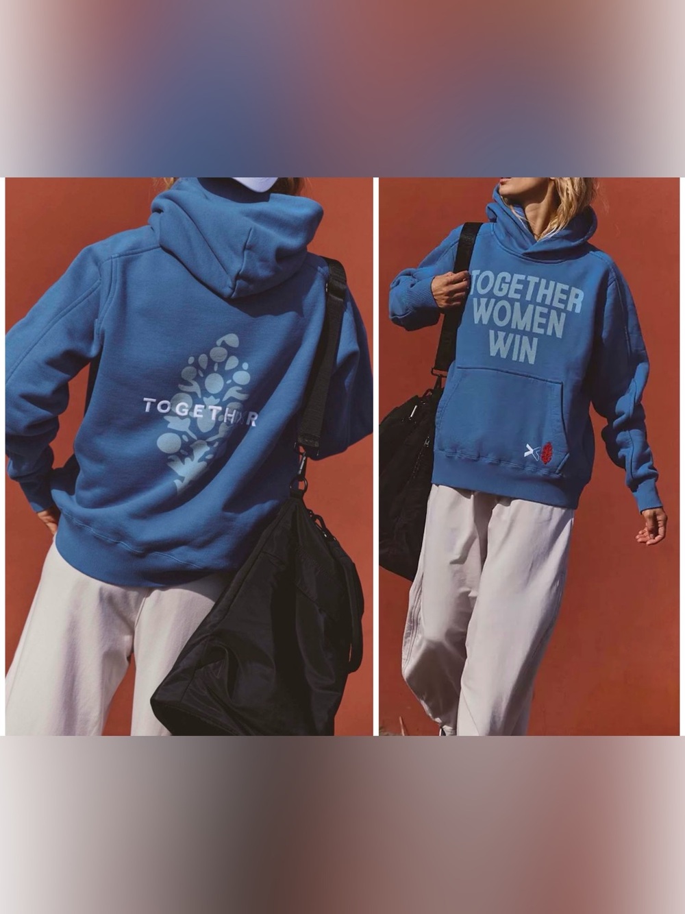 NWT Free People FP Movement × TOGETHXR A Cut Above Hoodie - vintage blue - S, M